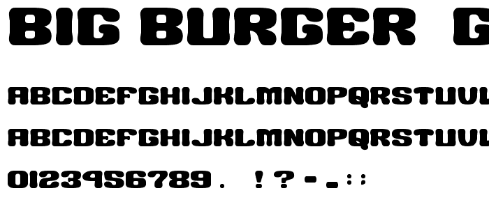 BIG BURGER__G font